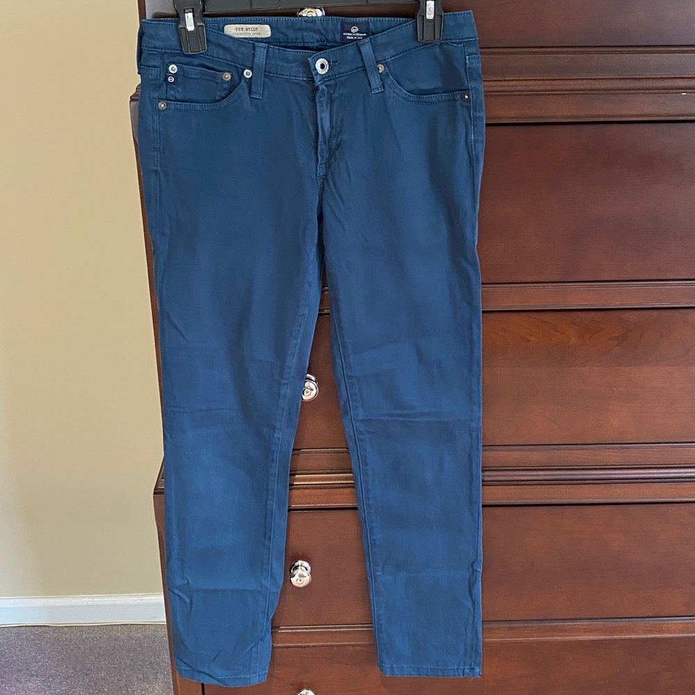 Ag Adriano Goldschmied slate blue Cigarette Jeans